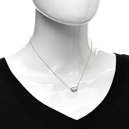 Tiffany Sterling Silver 12mm Elsa Peretti Bean Pendant Necklace 2 of 4