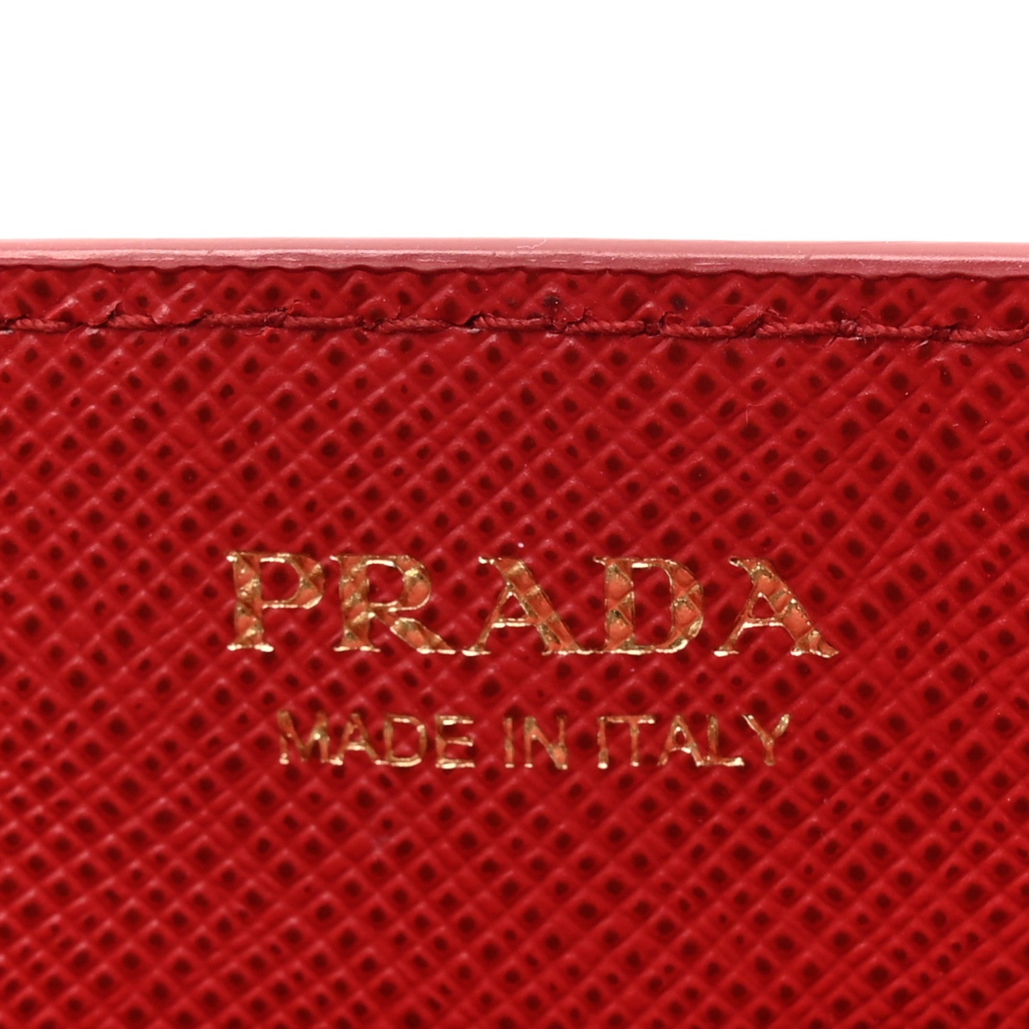 Prada Saffiano Metal Wallet With Chain Fuoco 6 of 12