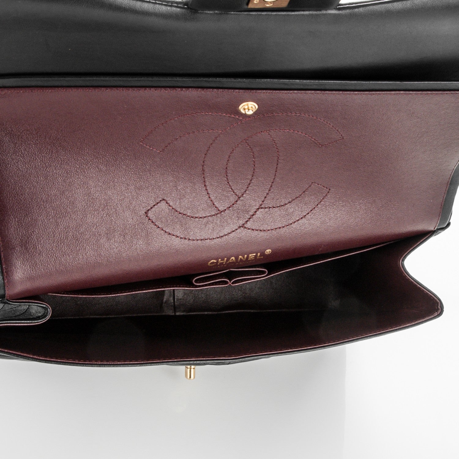 Chanel Lambskin Quilted Jumbo Double Flap Black 5 of 7