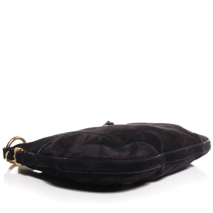 Prada Scamosciato Suede Hobo Nero Black 4 of 10