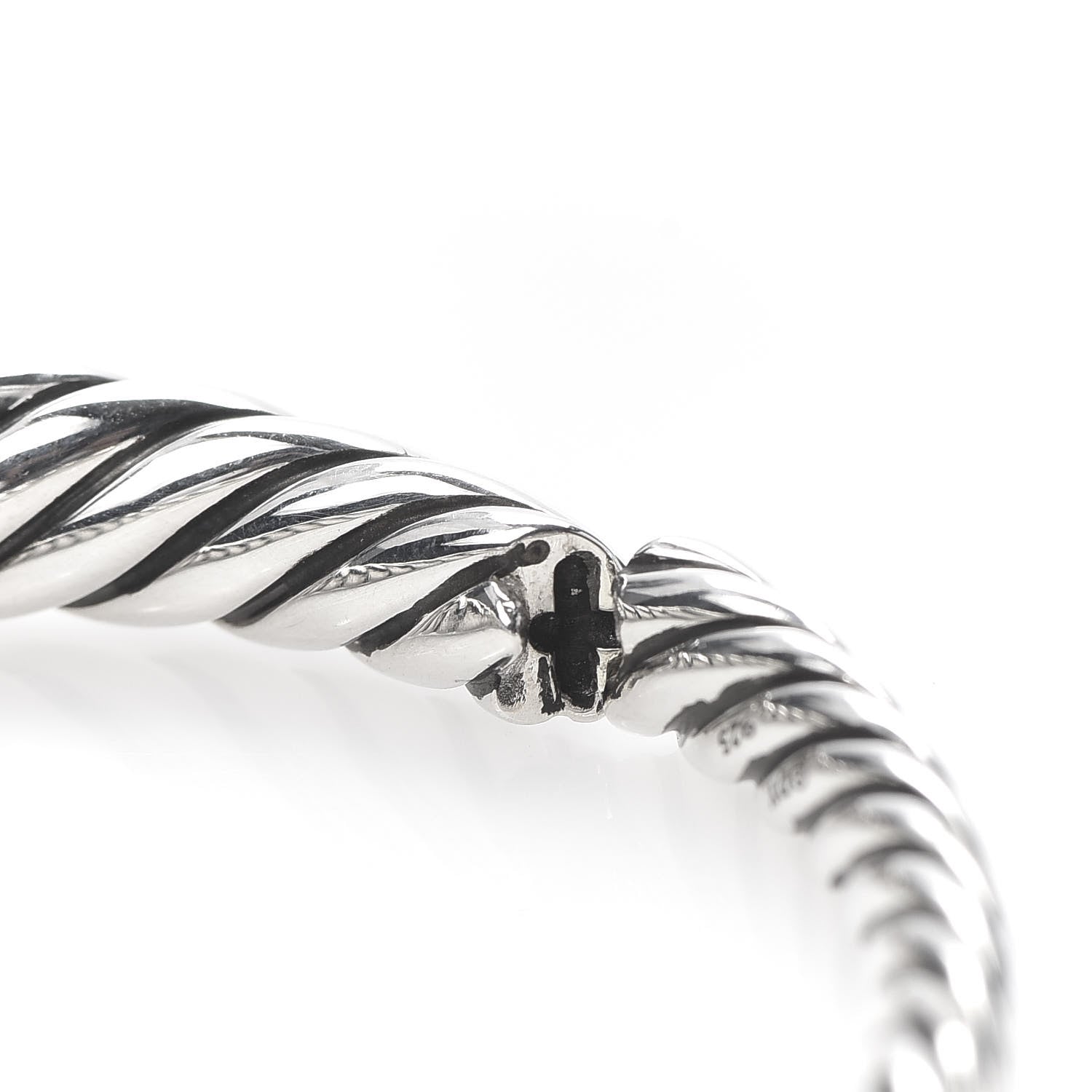 David Yurman Sterling Silver 17mm Pure Form Cable Bracelet 5 of 5