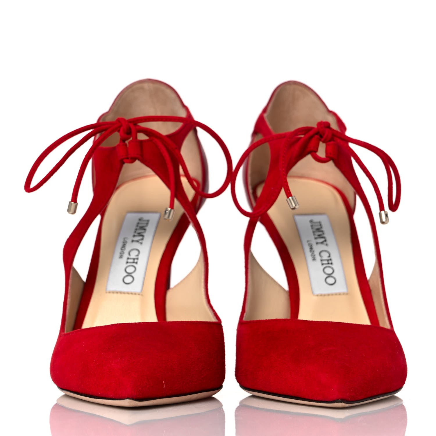 Jimmy Choo Suede Nappa Vanessa 85 Pumps 37 Red 2 of 7