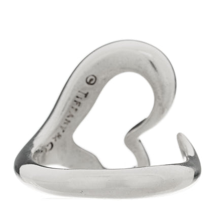 Tiffany Sterling Silver Elsa Peretti Open Heart Ring 48 4.5 3 of 4