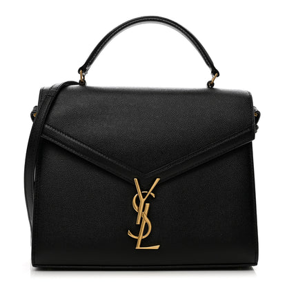 Saint Laurent Grain de Poudre Medium Classic Monogram Cassandra Top Handle Black 1 of 12