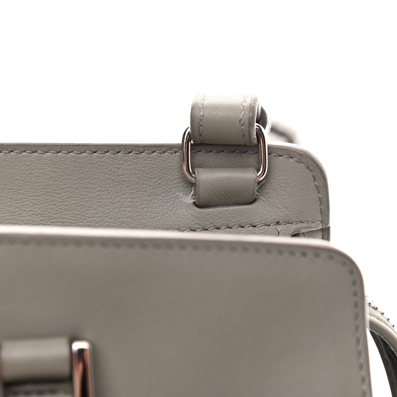 Saint Laurent Calfskin Monogram Baby Cabas Fog 10 of 10