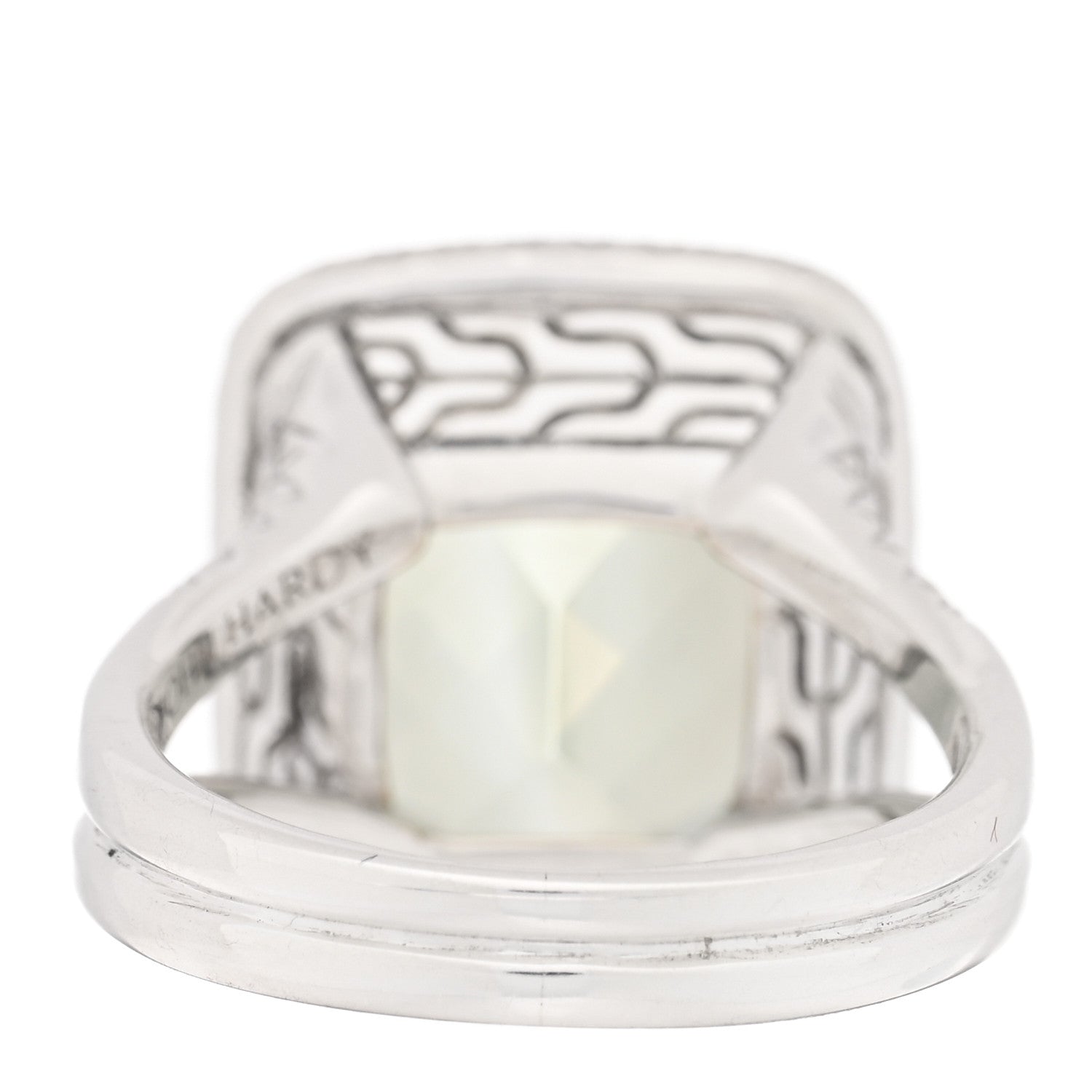 John Hardy Sterling Silver Prasiolite Diamond Classic Chain Magic Ring 49 5 3 of 5