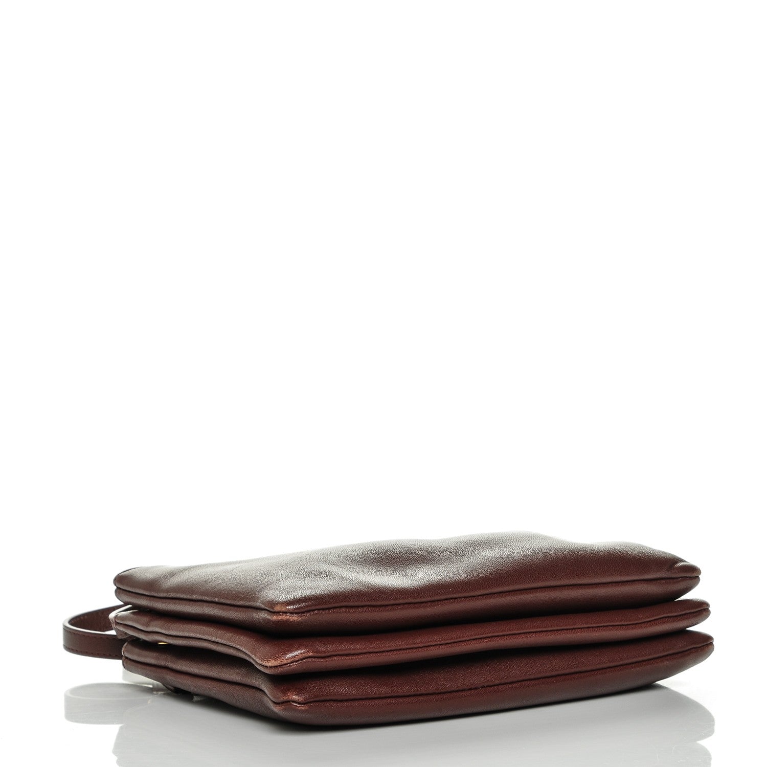 Celine Smooth Lambskin Small Trio Crossbody Bag Burgundy 4 of 6