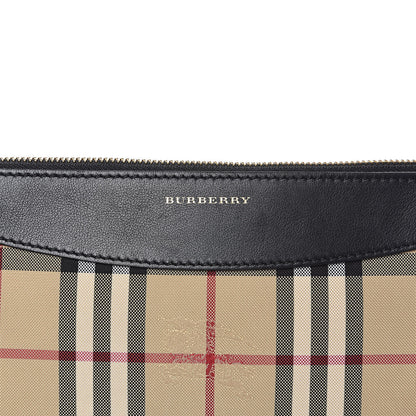 Burberry Horseferry Check Peyton Crossbody Clutch Bag Black 9 of 12