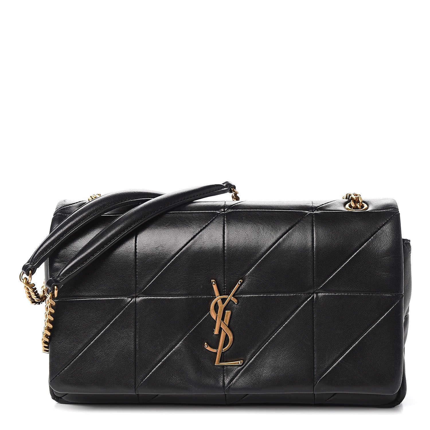 Saint Laurent Lambskin Patchwork Monogram Medium Jamie Black 1 of 9