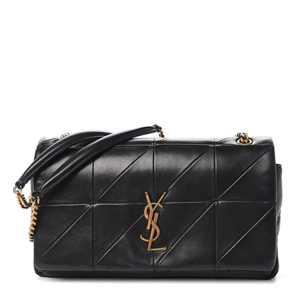 Saint Laurent Lambskin Patchwork Monogram Medium Jamie Black 1 of 9