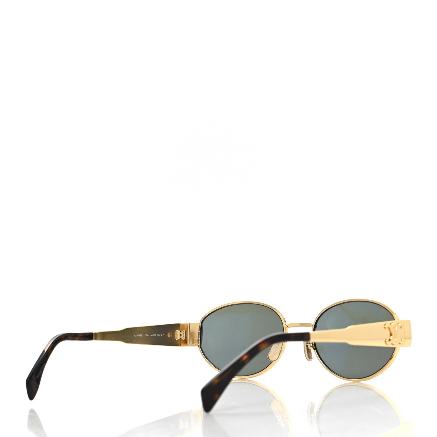 Celine Metal Triomphe 01 Sunglasses CL40235U Gold Green 4 of 7