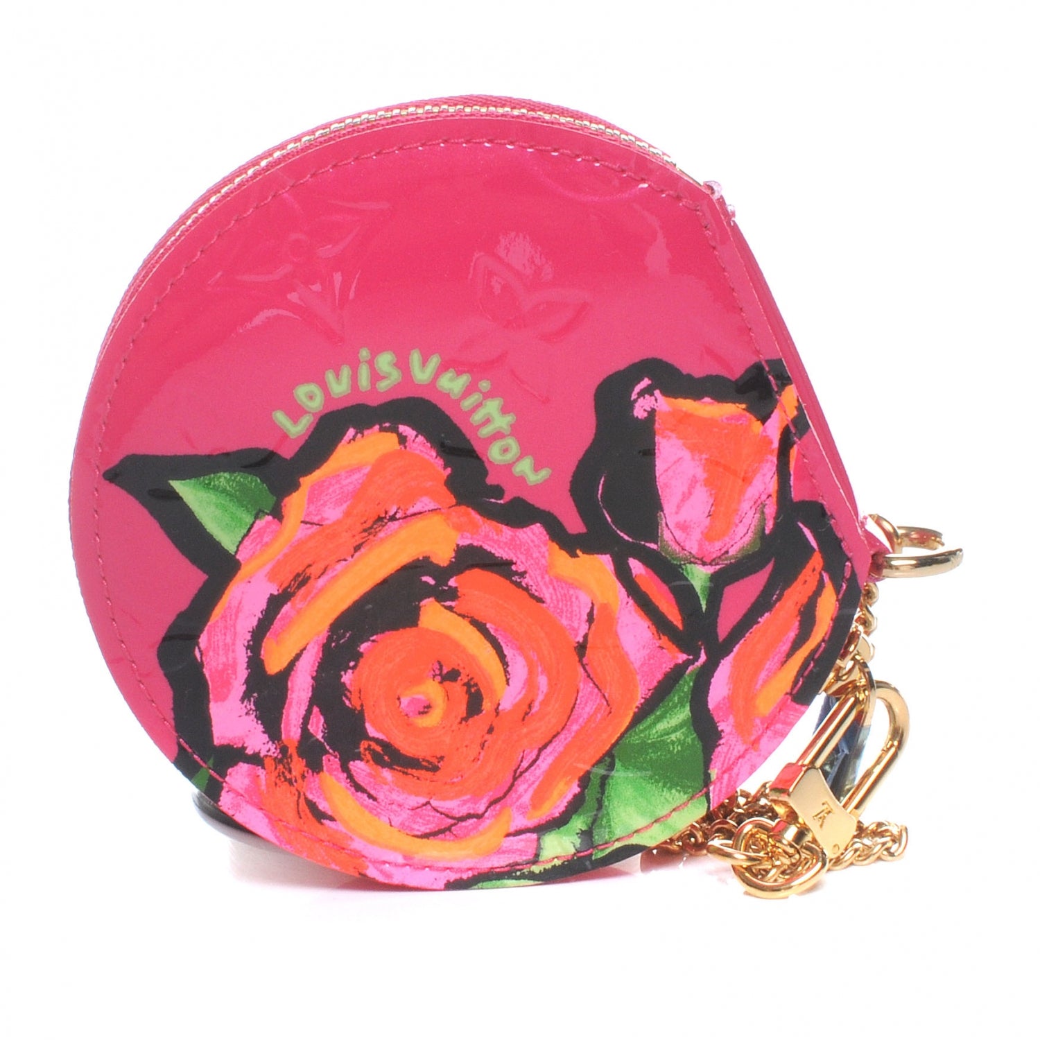 Louis Vuitton Vernis Roses Chapeau Coin Purse Rose Pop 1 of 7