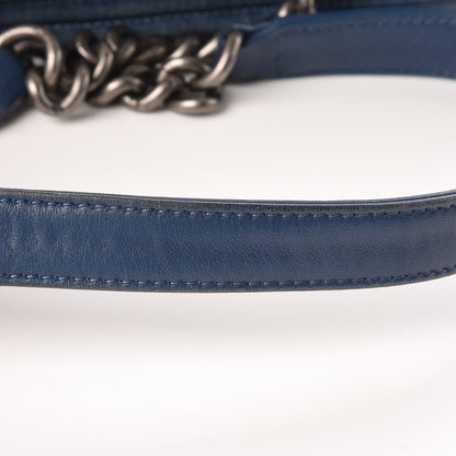 Chanel Tweed Denim Medium Boy Flap Dark Blue 20 of 24