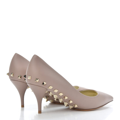 Valentino Garavani Nappa Rockstud Jaw Stud Pumps 37.5 Poudre 4 of 11