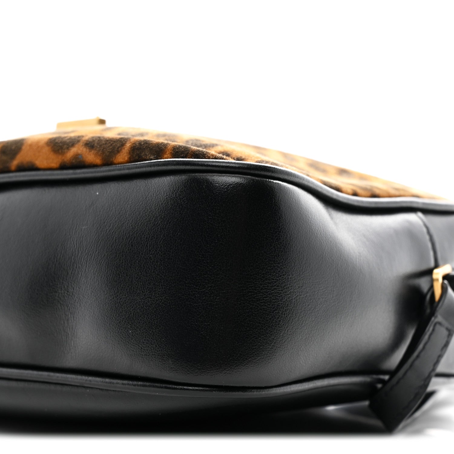 Saint Laurent Calfskin Leopard Print Monogram Lou Camera Bag Black 10 of 10