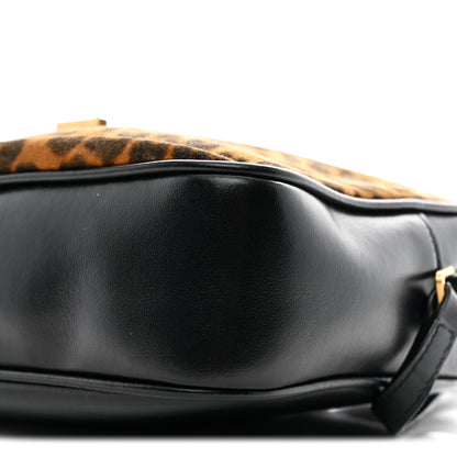 Saint Laurent Calfskin Leopard Print Monogram Lou Camera Bag Black 10 of 10