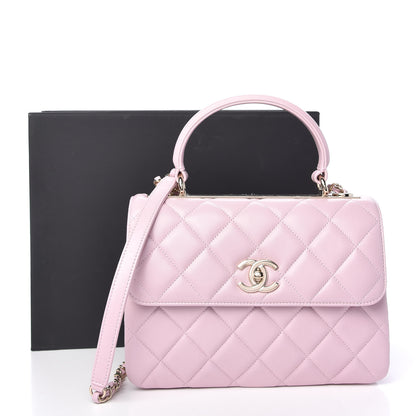 Chanel Lambskin Quilted Small Trendy CC Flap Dual Handle Bag Light Pink 11 of 11