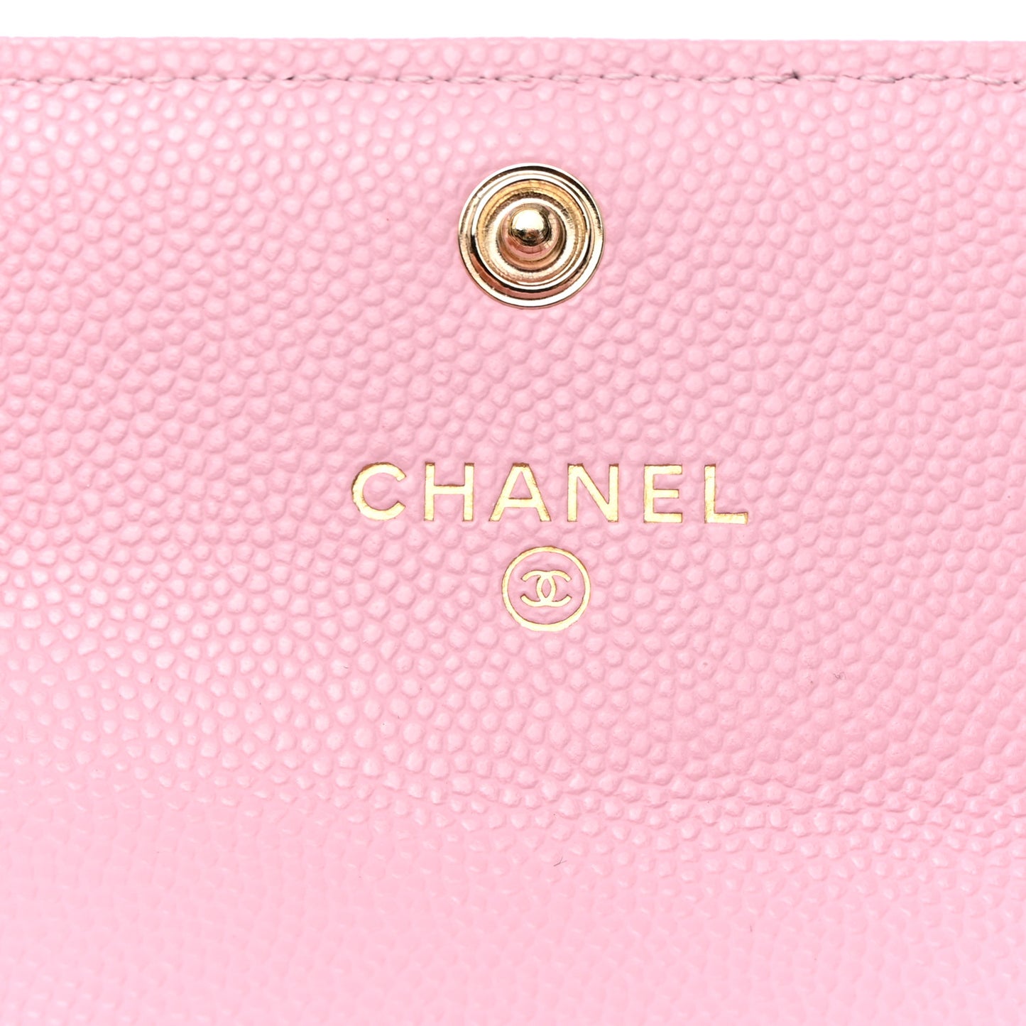 Caviar Quilted CC Flap Card Holder Pink