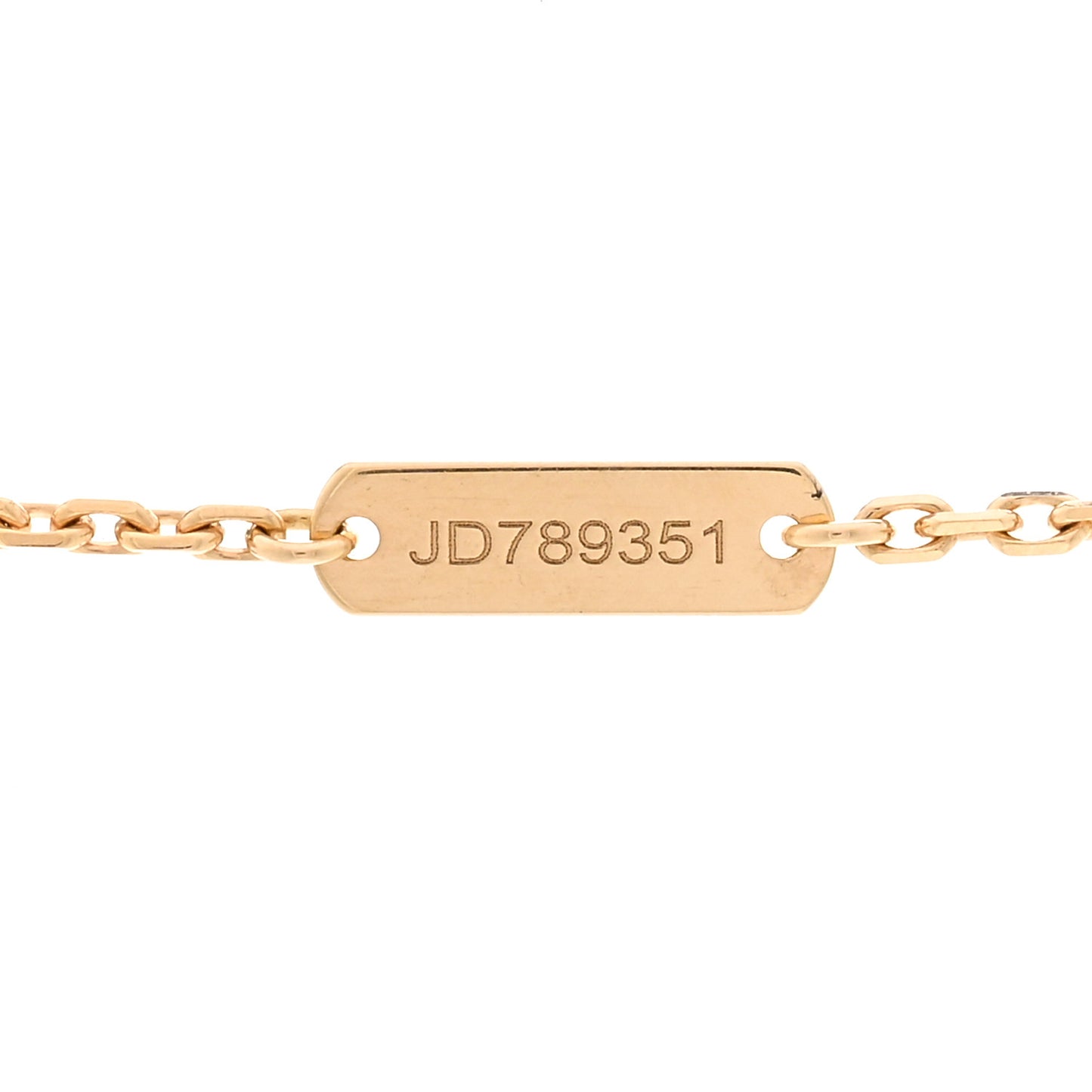 18K Yellow Gold Guilloche Vintage Alhambra Pendant Necklace