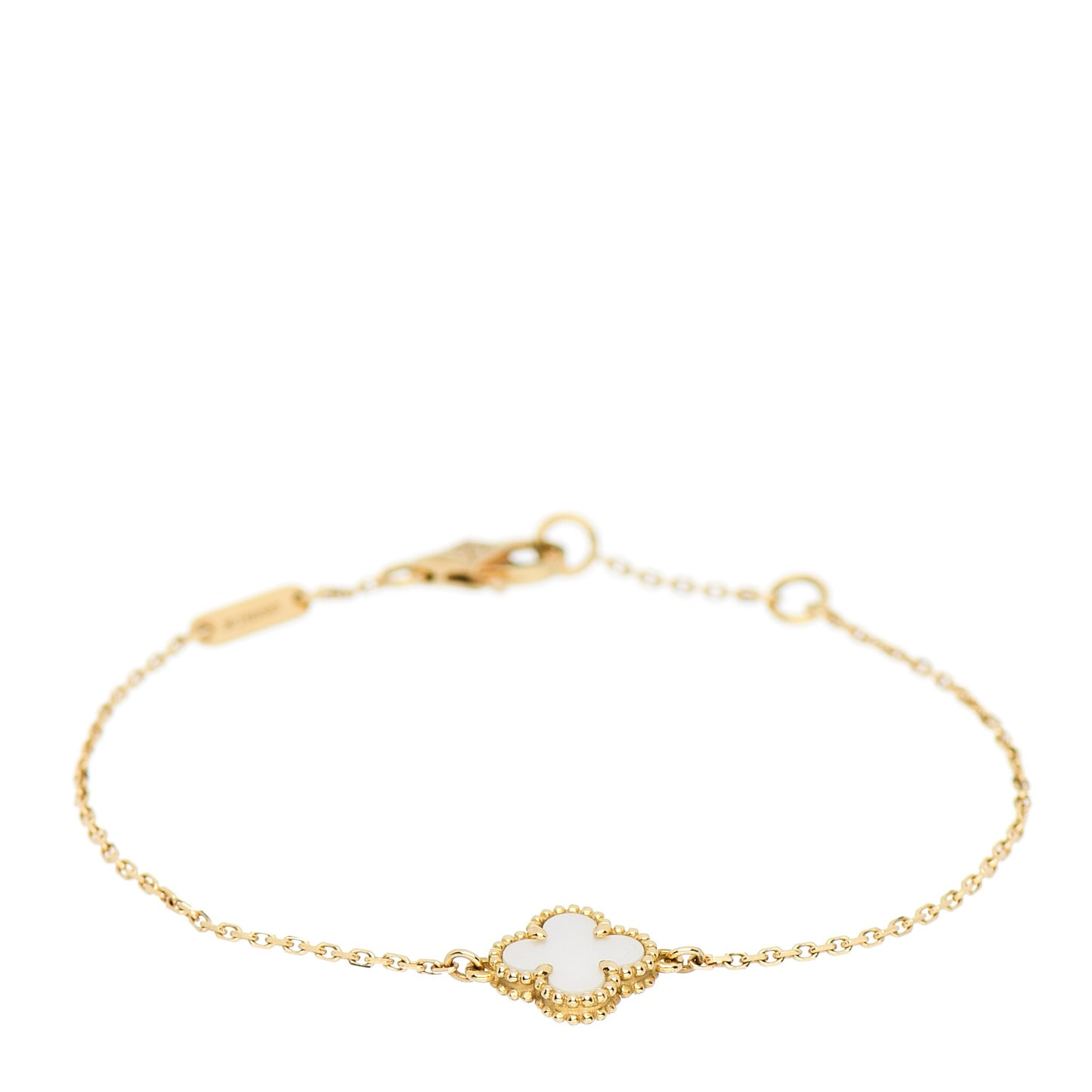 18K Yellow Gold Mother of Pearl Sweet Alhambra Bracelet