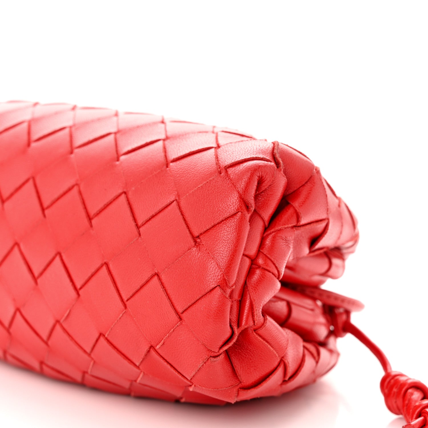 Bottega Veneta Nappa Intrecciato The Mini Pouch Bright Red 10 of 11