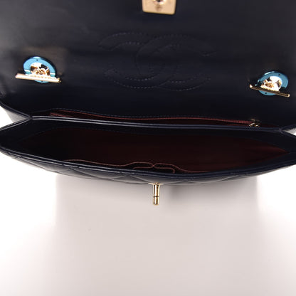 Chanel Lambskin Quilted Medium Trendy CC Flap Navy Blue 5 of 8