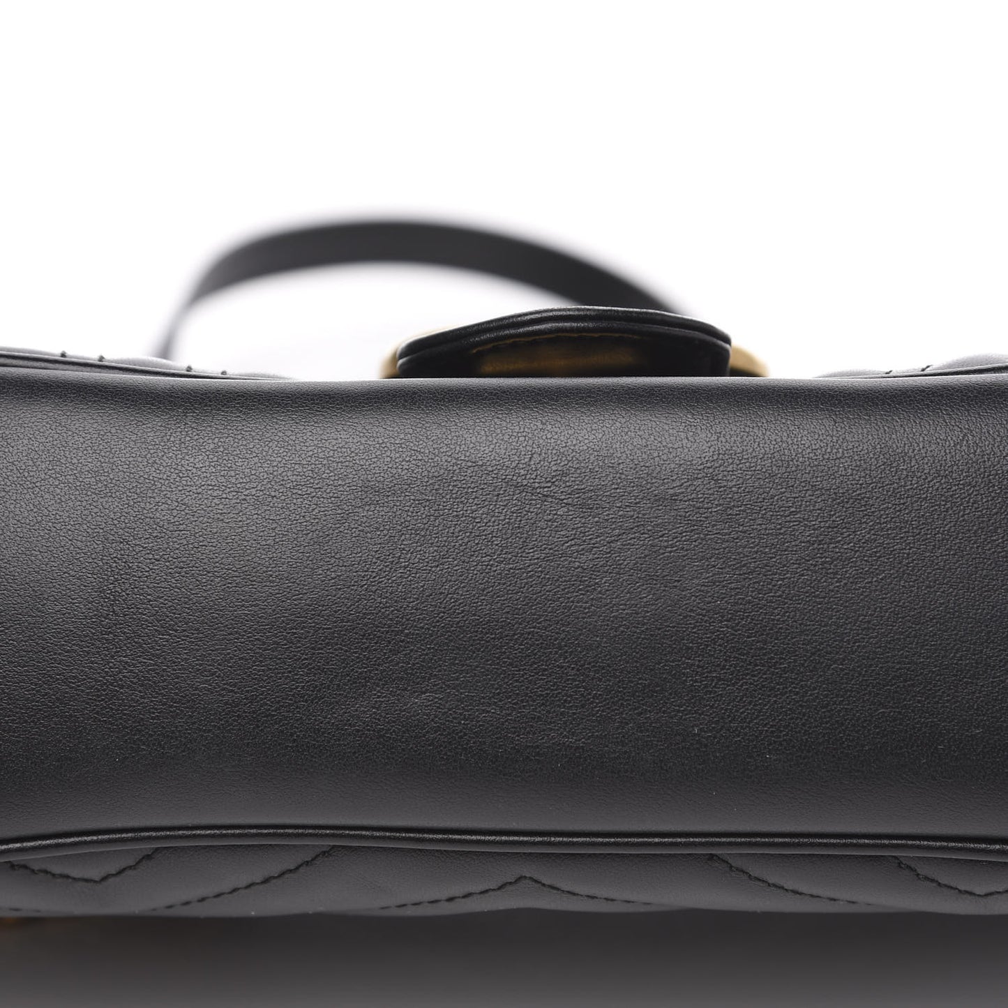 Calfskin Matelasse Small GG Marmont Shoulder Bag Black