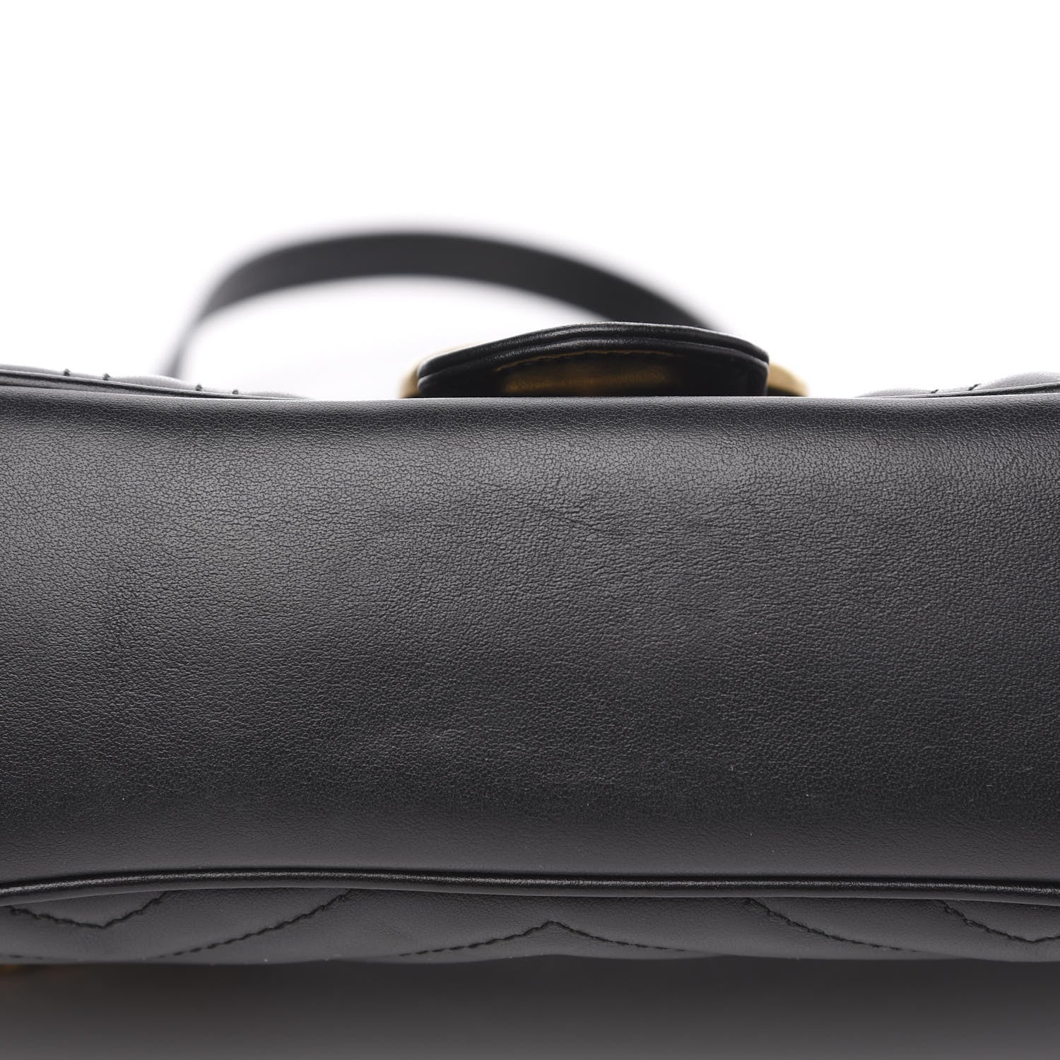Gucci Calfskin Matelasse Small GG Marmont Shoulder Bag Black 10 of 13