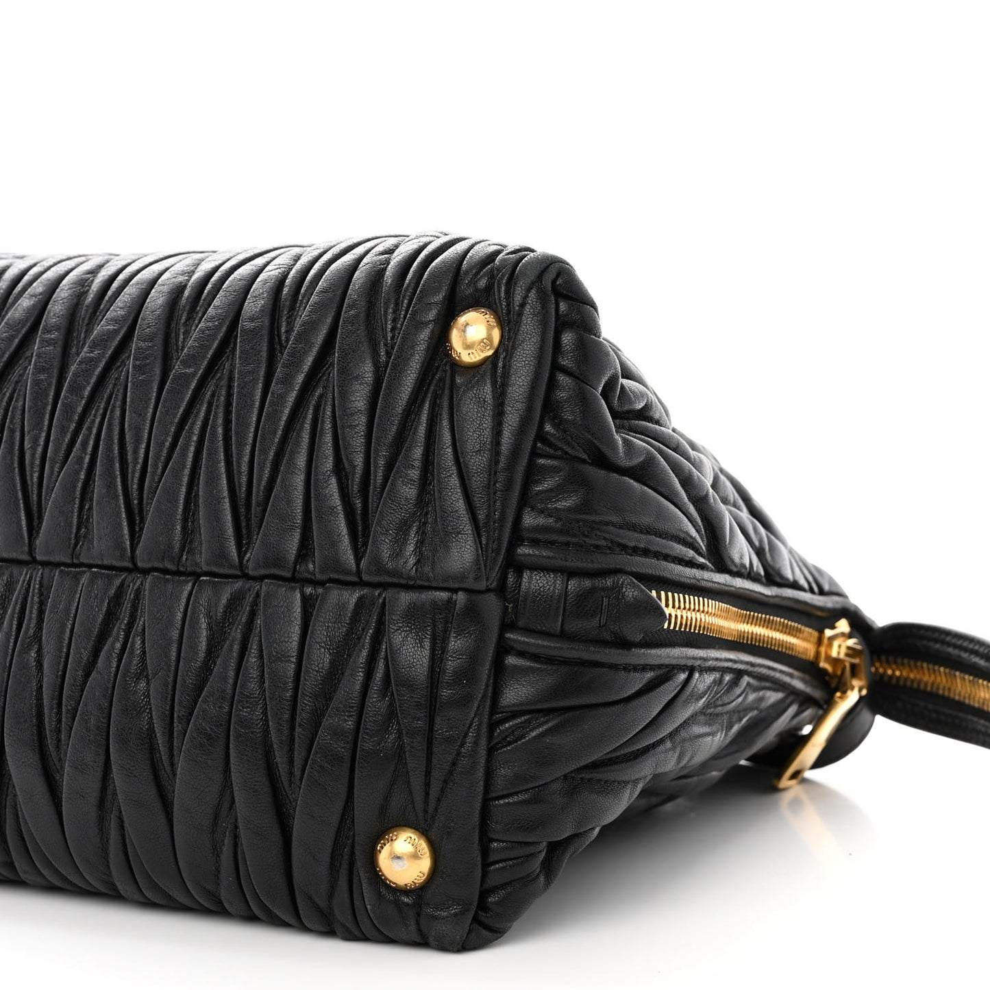Nappa Matelasse Top Handle Black