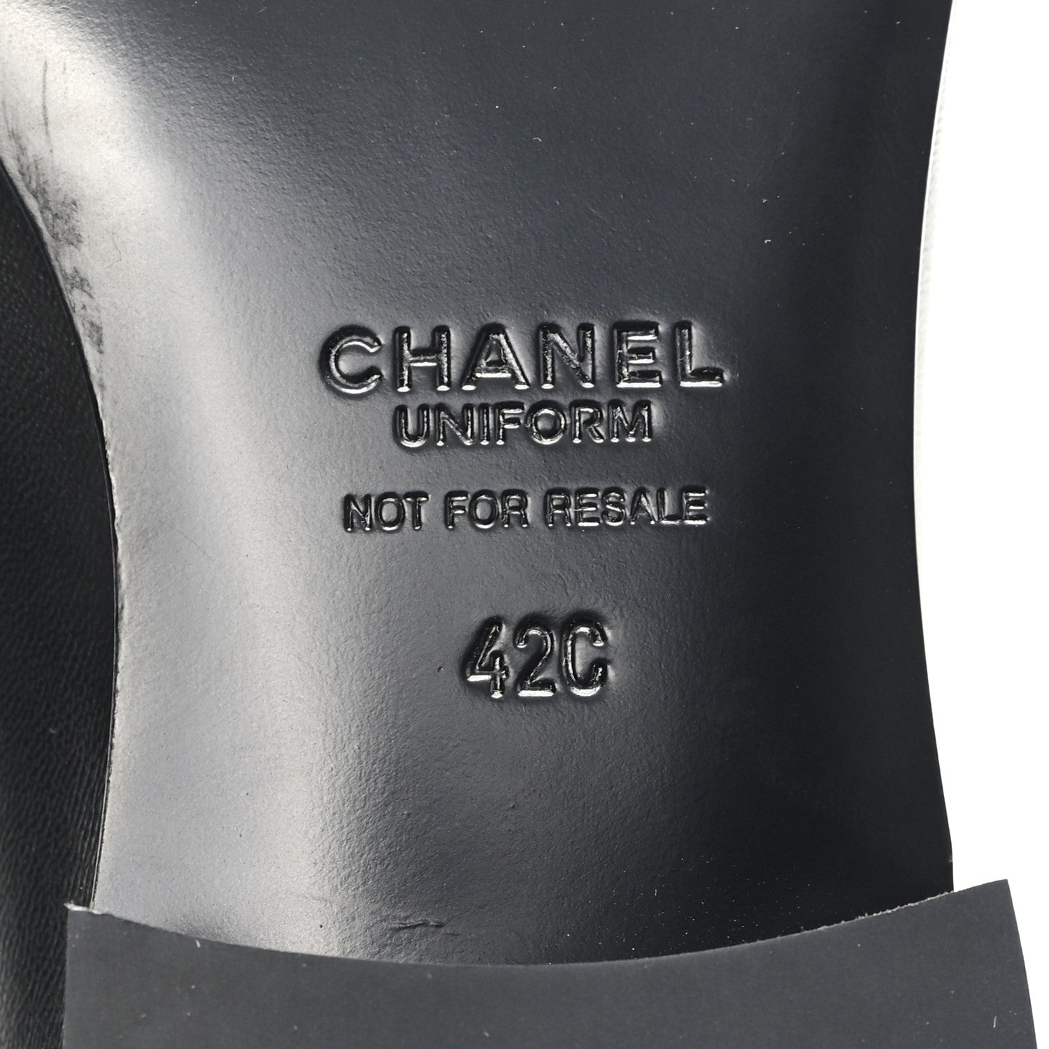 Chanel Lambskin Mens Stitched CC Loafers 42 Black 7 of 10