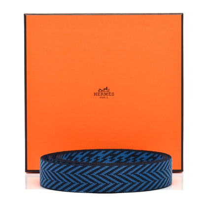 Hermes Toile Sombrero 32mm H Strap Mykonos Bleu Nuit 7 of 7