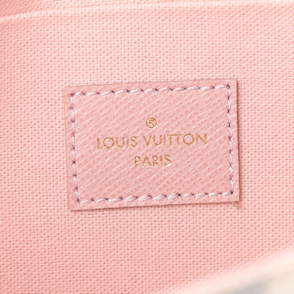 Louis Vuitton Damier Azur Pochette Felicie Chain Wallet Rose Ballerine 6 of 8