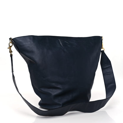 Khaite Smooth Calfskin Large Bucket Bag Blue 3 of 9