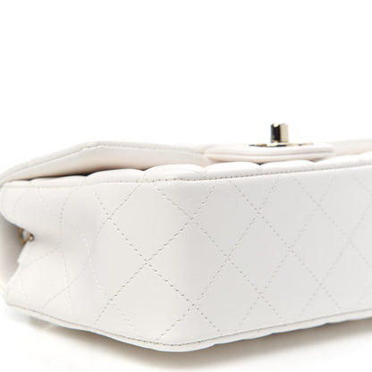 Chanel Lambskin Quilted Mini Rectangular Flap White 8 of 12