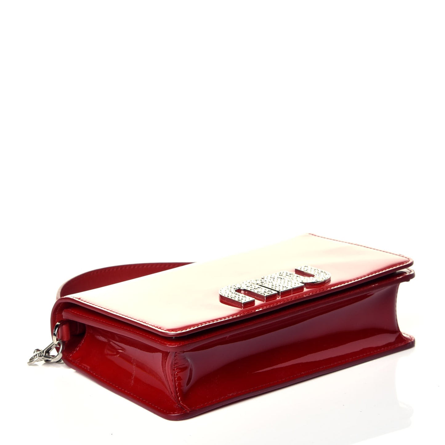 Patent Crystal Logo Mini Crossbody Fuoco