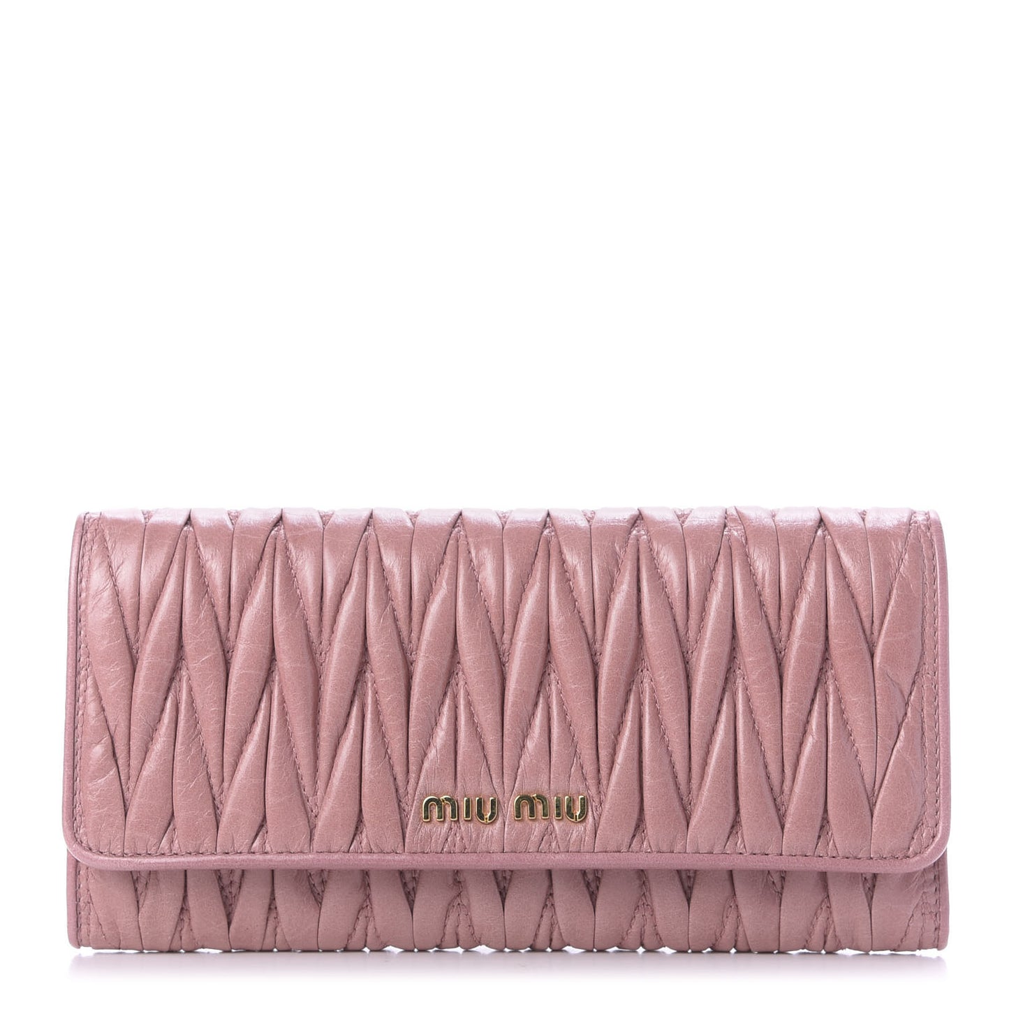 Nappa Matelasse Flap Wallet Rosa