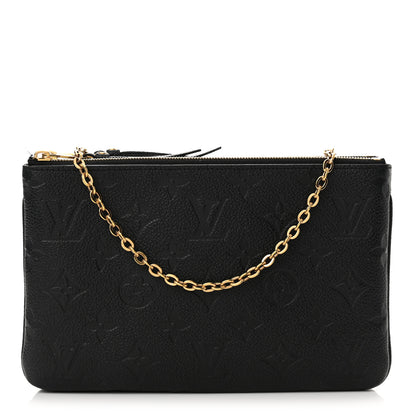Louis Vuitton Empreinte Double Zip Pochette Black 1 of 14