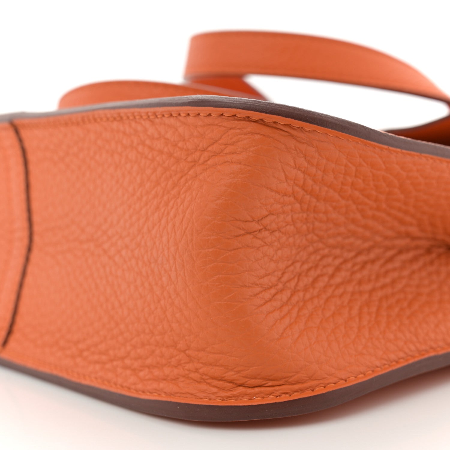 Hermes Taurillon Clemence Halzan 25 Orange 9 of 10
