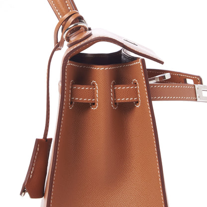 Hermes Madame Calfskin Kelly Sellier 25 Gold 19 of 32