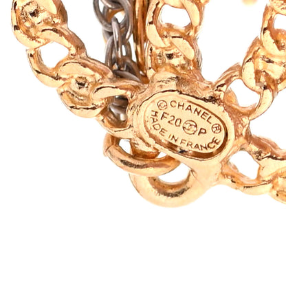 Chanel Crystal CC Chain Cuff Single Earring Gold Silver 4 of 4