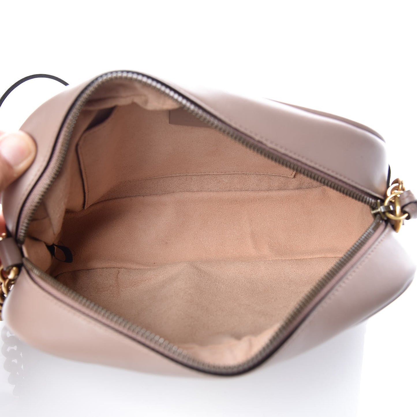 Calfskin Matelasse Small GG Marmont Chain Shoulder Bag Taupe