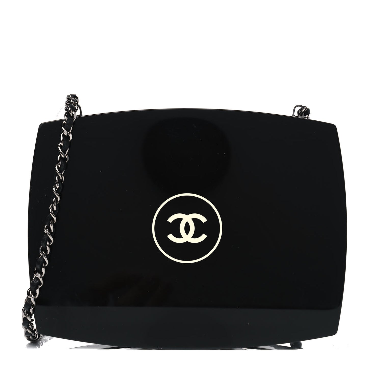 Plexiglass Compact Box Clutch Black