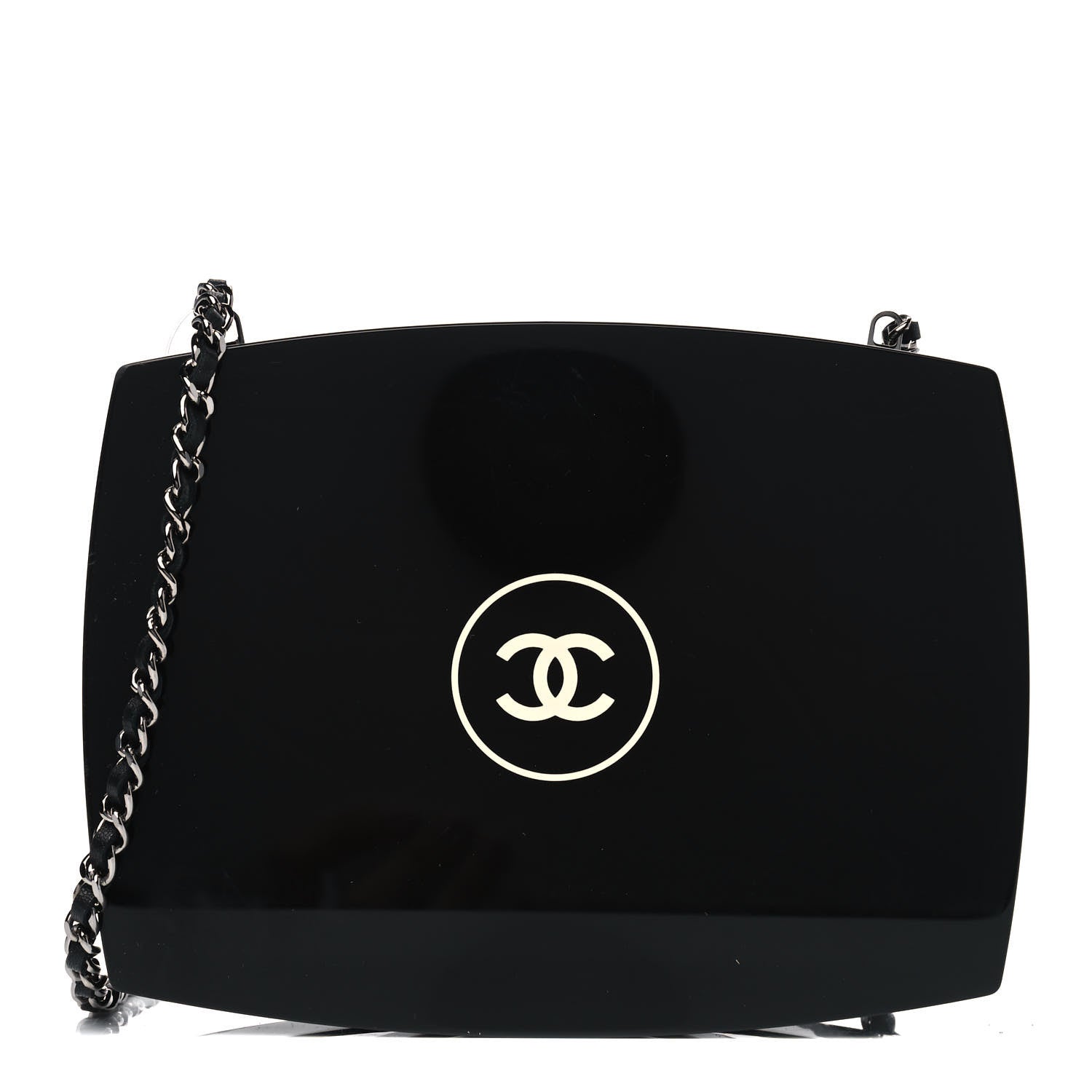 Chanel Plexiglass Compact Box Clutch Black 1 of 5