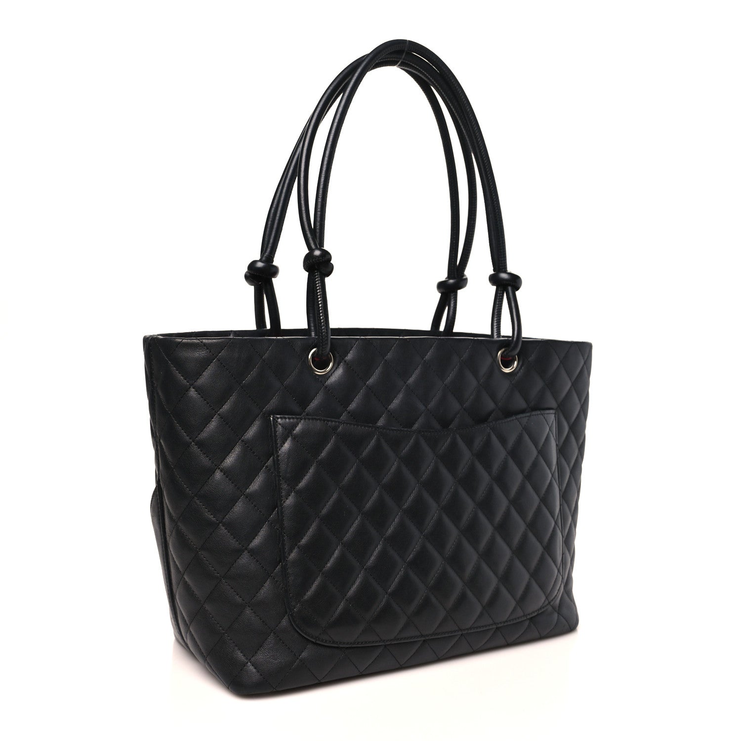 Chanel Calfskin Quilted Large Cambon Tote Black White 3 of 10
