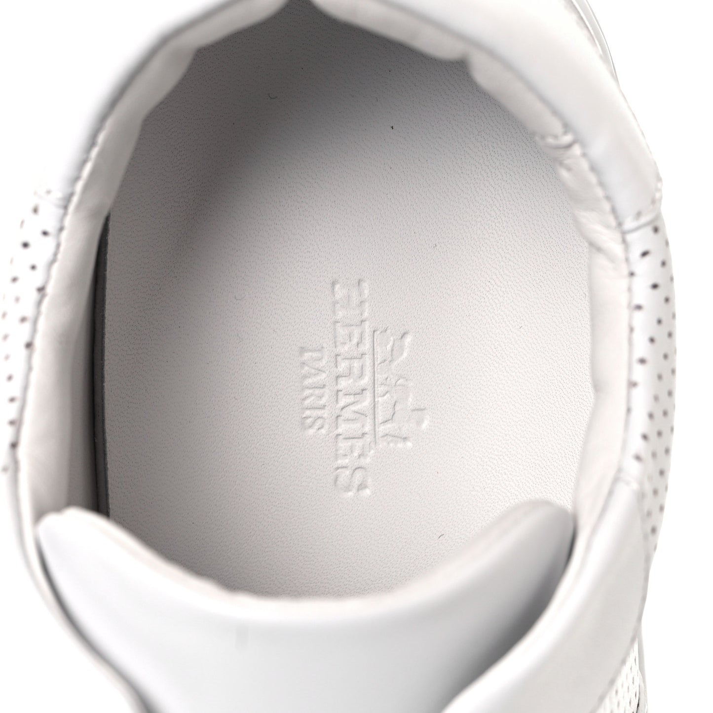 Calfskin Perforated Day Sneakers 35.5 White