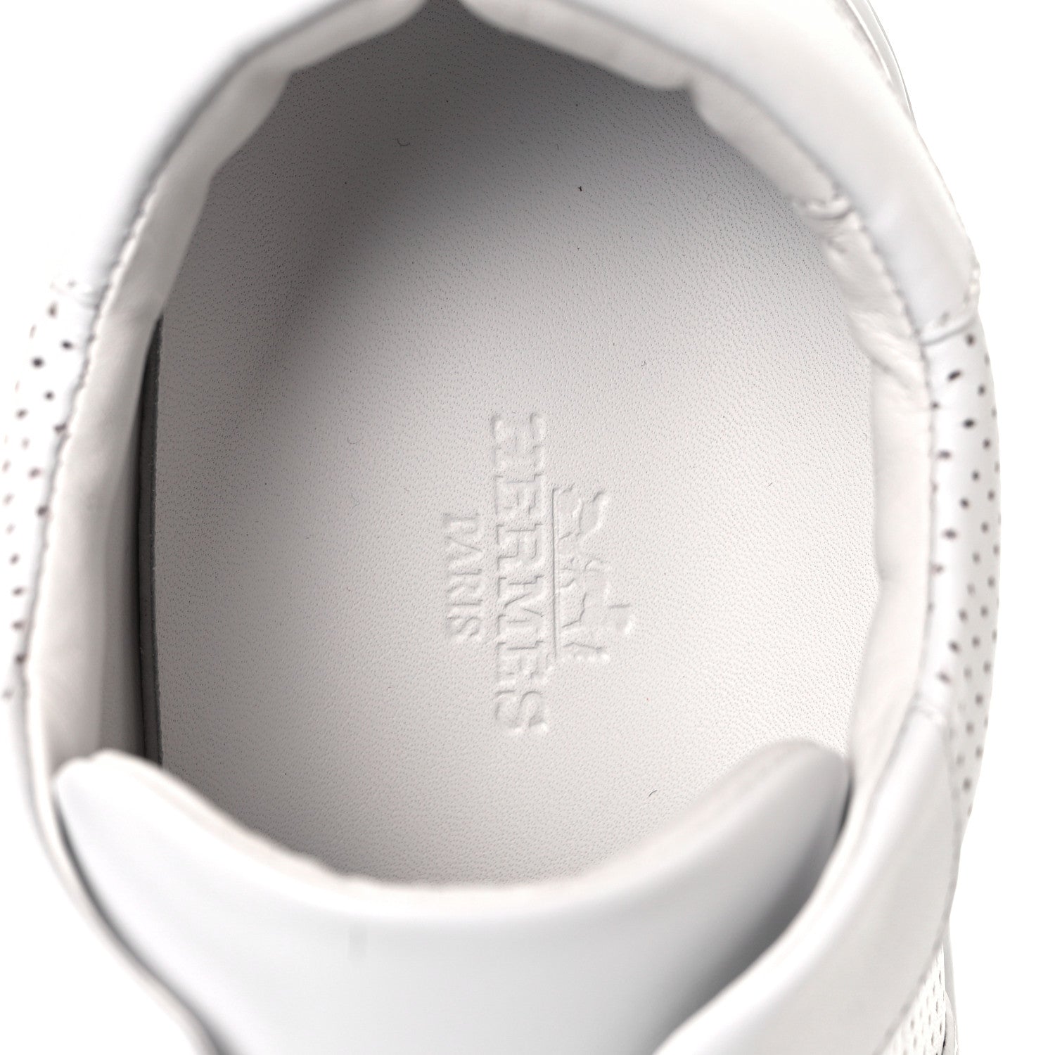 Hermes Calfskin Perforated Day Sneakers 35.5 White 8 of 9