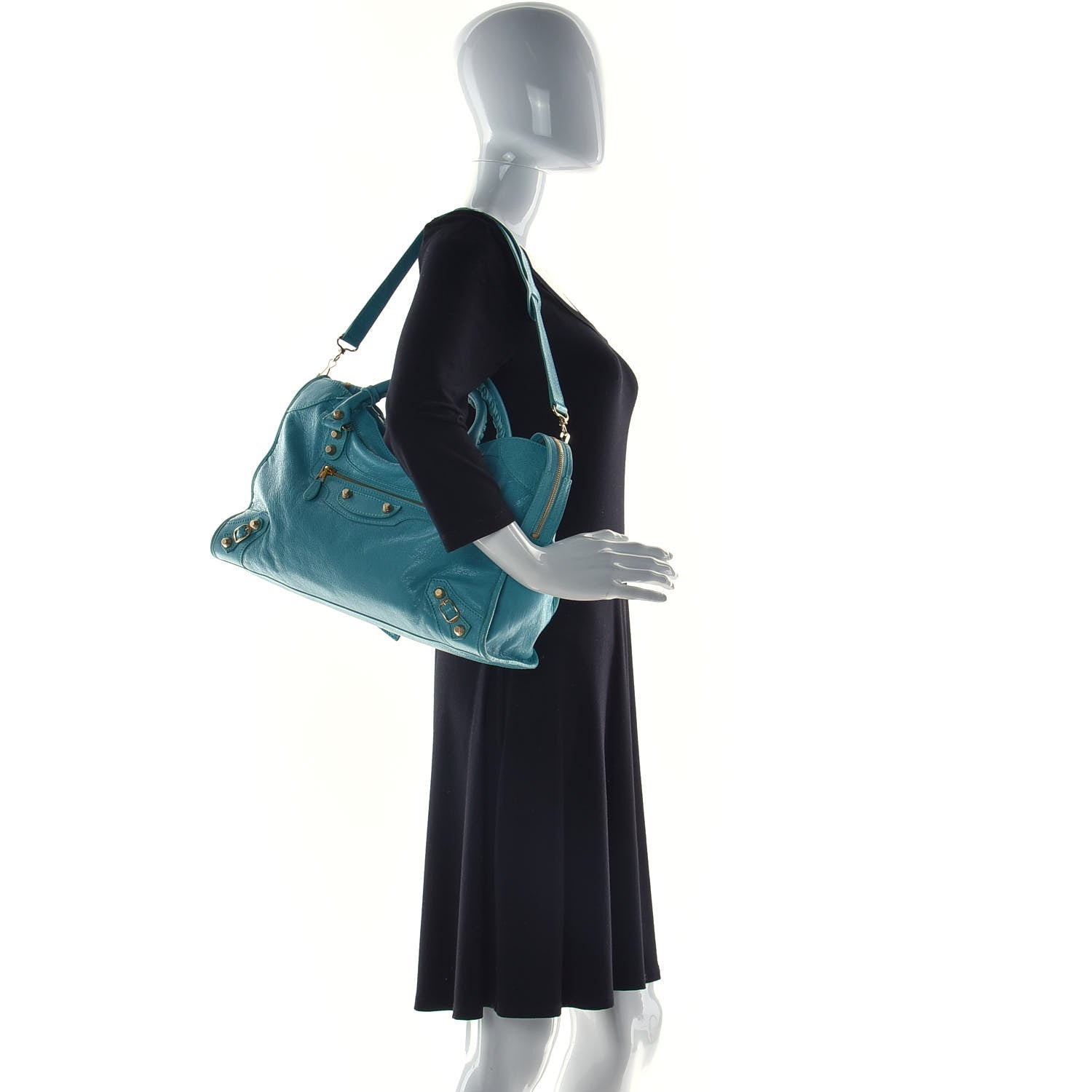 Balenciaga Agneau Giant 12 Gold Hardware City Bleu Tropical 2 of 11