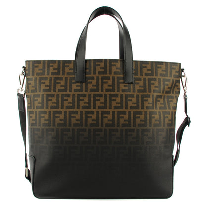 Fendi Zucca Spalmati Degradé Top Handle Convertible Tote Tobacco Black 1 of 7