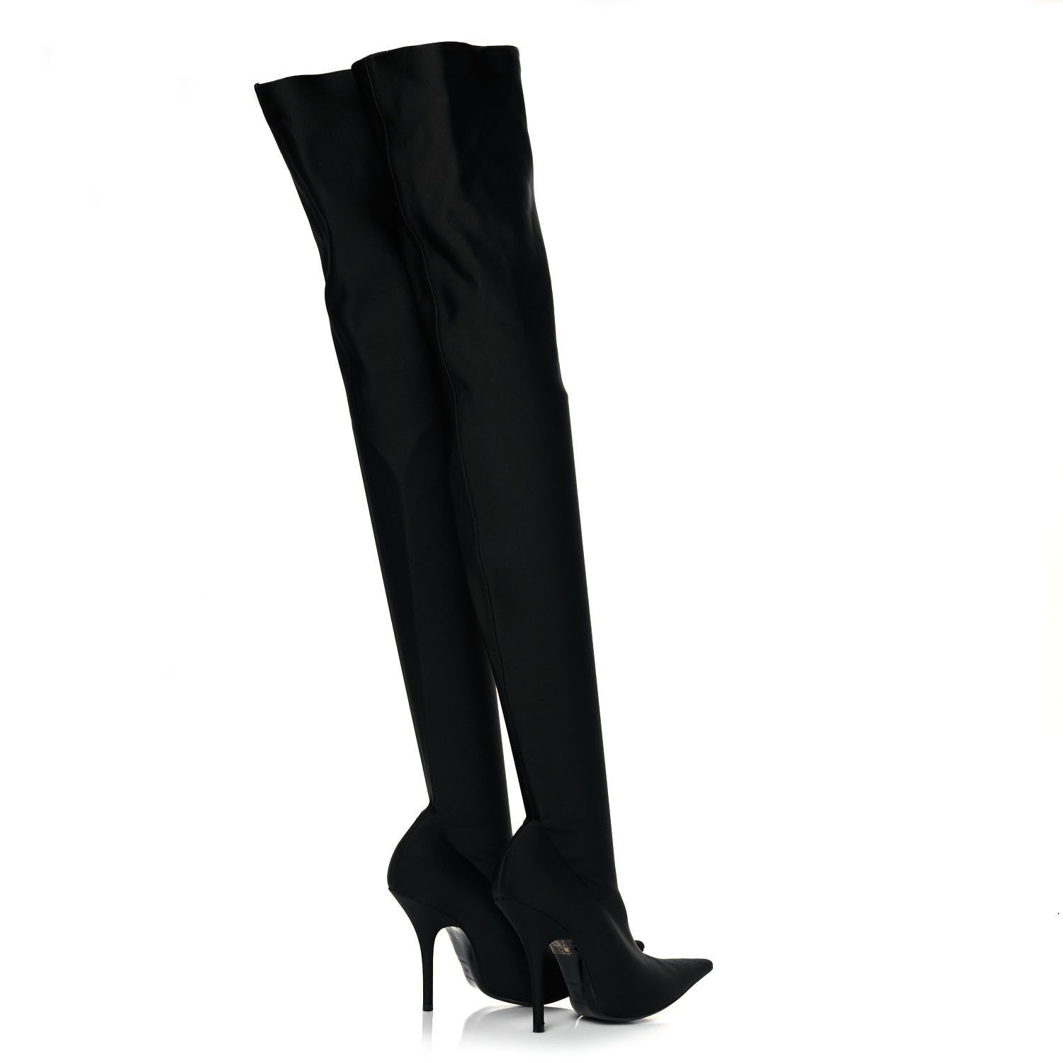 Balenciaga Spandex Pointed Toe Knife Thigh High Boots 36 Black 4 of 6