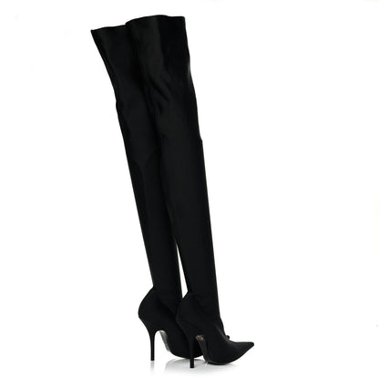 Balenciaga Spandex Pointed Toe Knife Thigh High Boots 36 Black 4 of 6